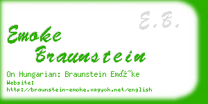 emoke braunstein business card